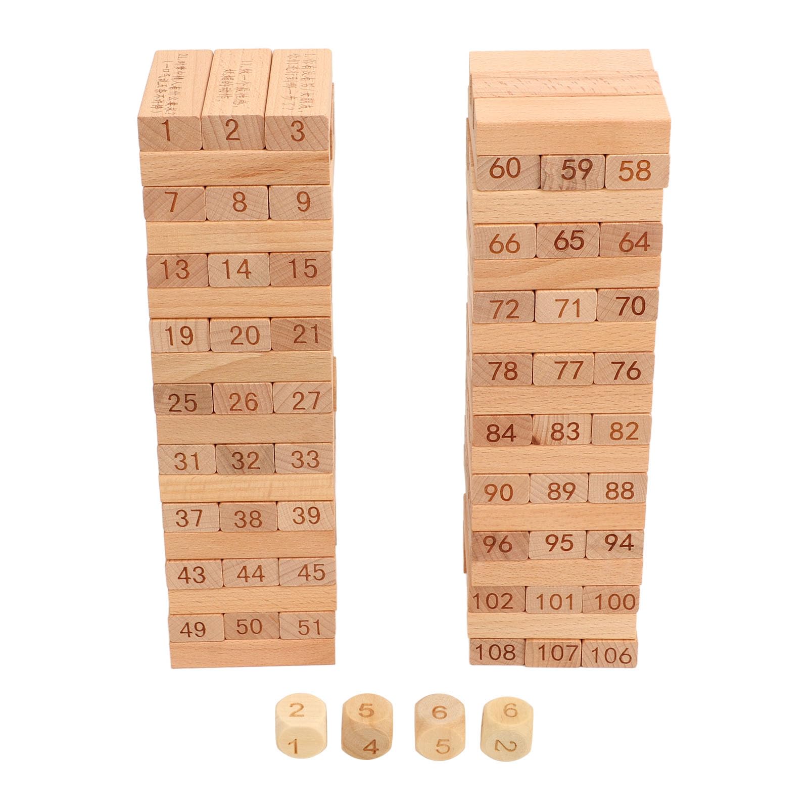 EMUKOEP Gioco con Blocchi di Legno Gioco da Tavolo con Blocchi Cadenti per Divertenti Riunioni di Famiglia per Bambini di età Superiore a 3 Anni Materiale in Faggio
