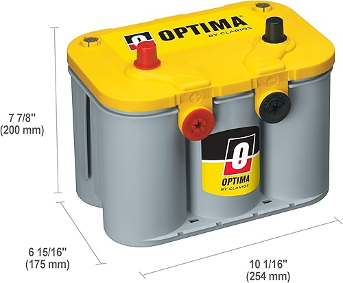 Miniatura 2 de Baterías 8014 – 045 D34/78 de Optima, baterías de tope amarillo de doble propósito