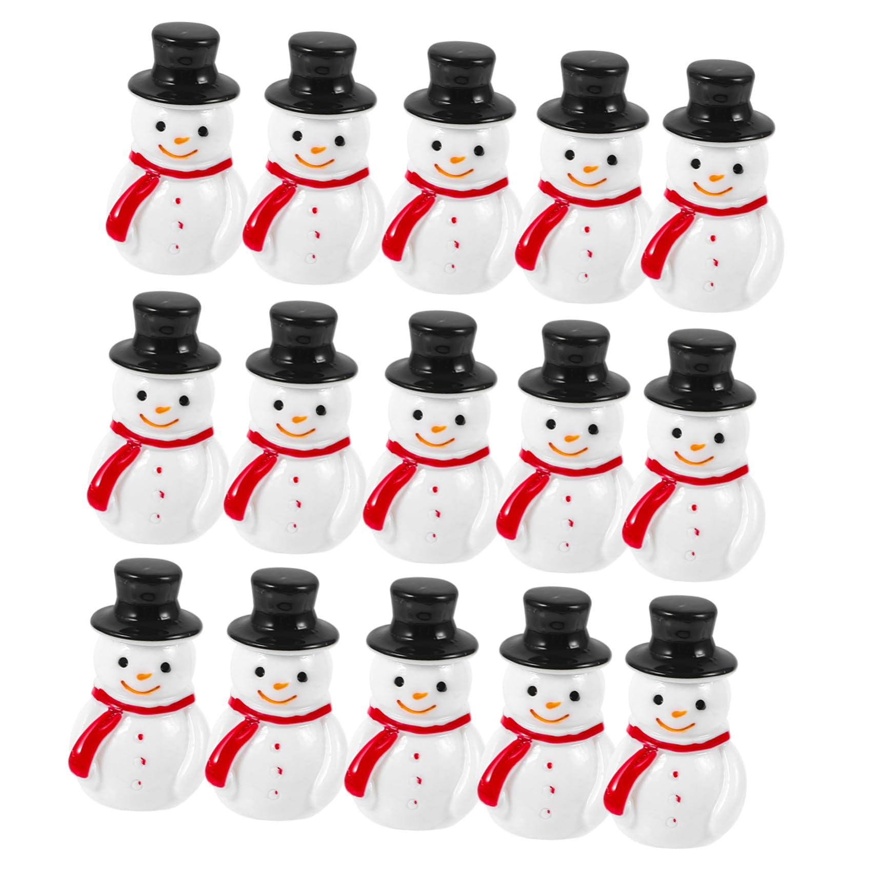 Mini bonhommes de neige en résine : 20 pièces pour loisirs créatifs de Noël