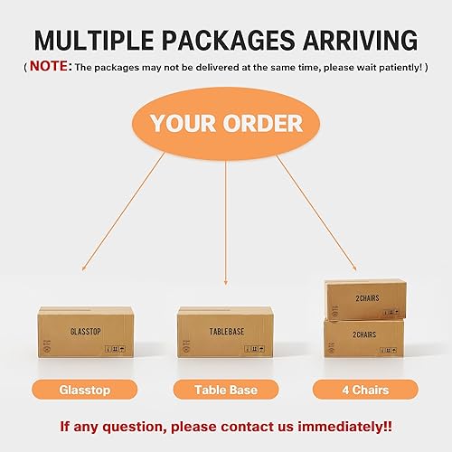 Miniatura 4 de PADMA HOUSE Juego de taburetes de mesa de barra de altura de vidrio para 4, 42 pulgadas de altura de mostrador de vidrio templado redondo, taburetes