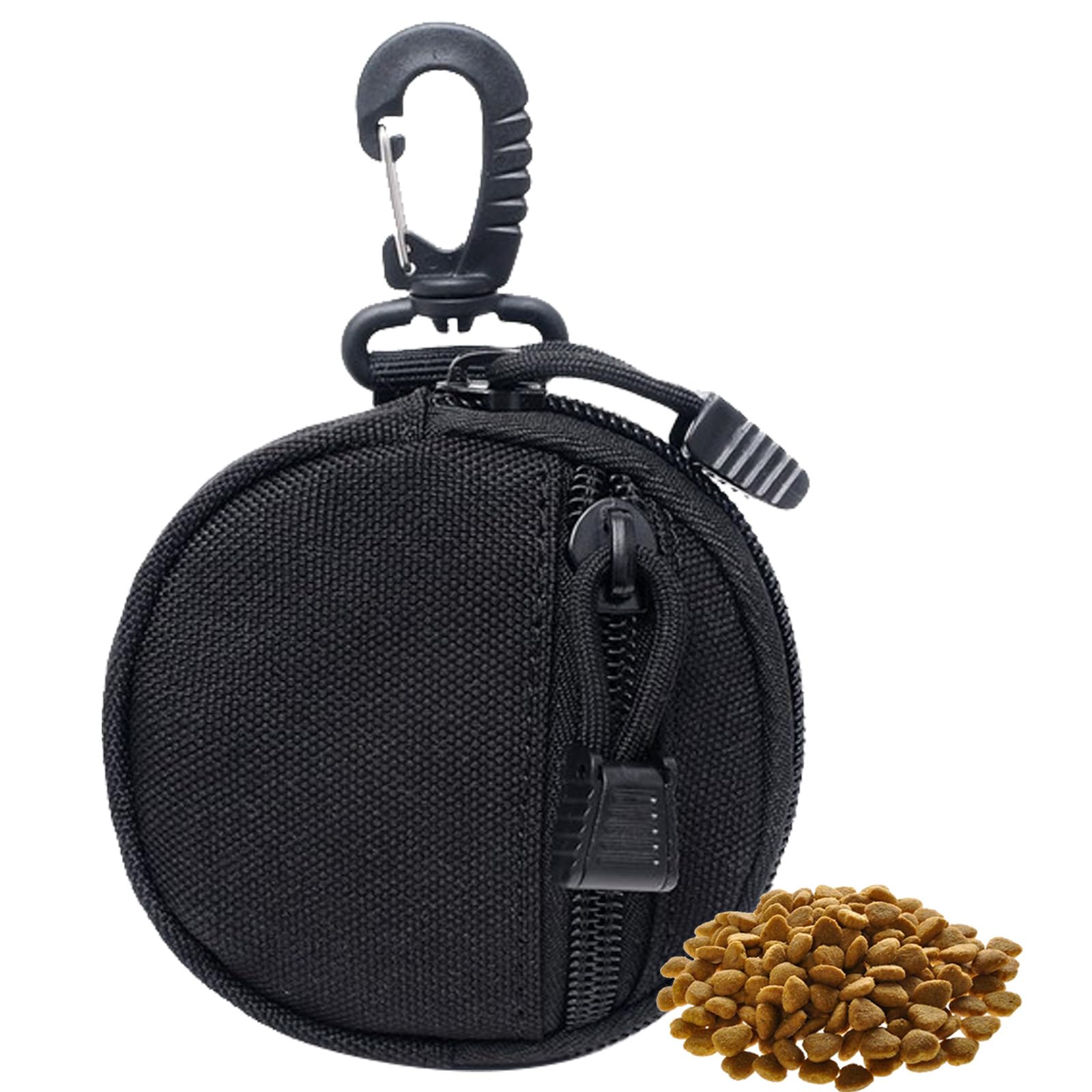 Duuclume Dog Treat Bag, Tactical Small Treat Pouches for Pet Training, Portable Treat Training Pouch with Zipper & Carabiner, Hand Free Dog Food Bags