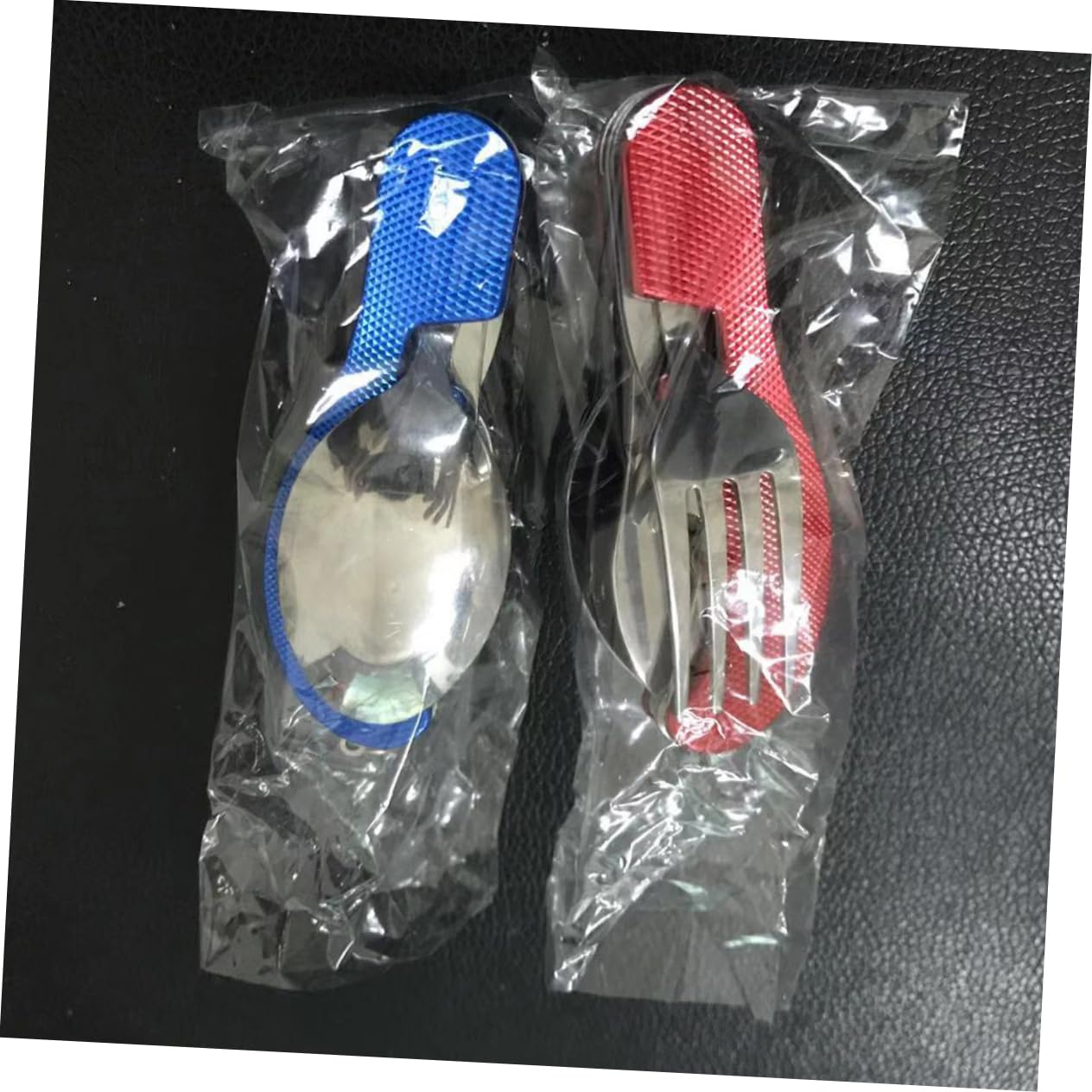 Yardwe 3 Set Forchetta Cucchiaio Bacchette Stoviglie Pieghevoli Portatili Posate Ambientali