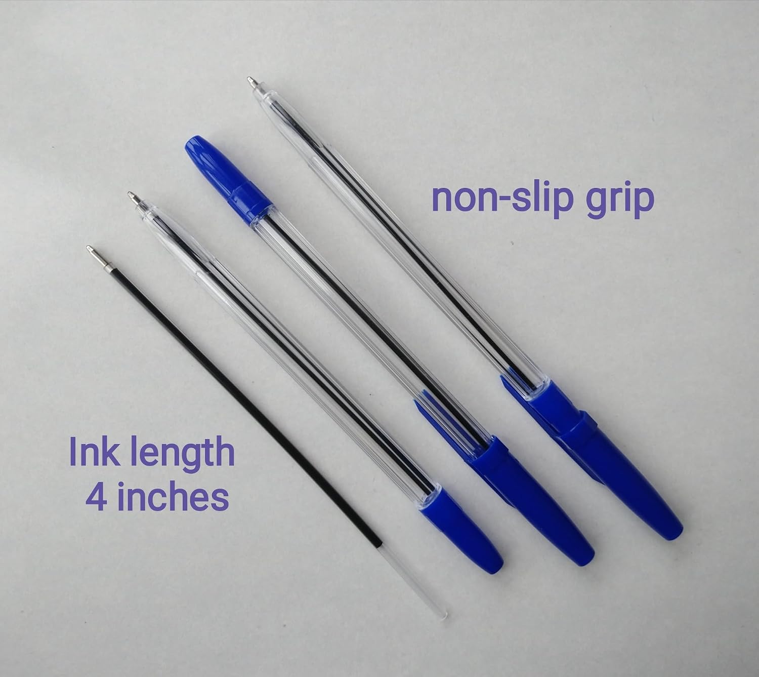 50 Pcs Ballpoint Pens Bulk,1.0 mm Medium Point-Blue Ink,Smooth Writing,Ball Point Pen Blue Office Pens,School Hotel Office Supplies.(blue pen 50) image 3