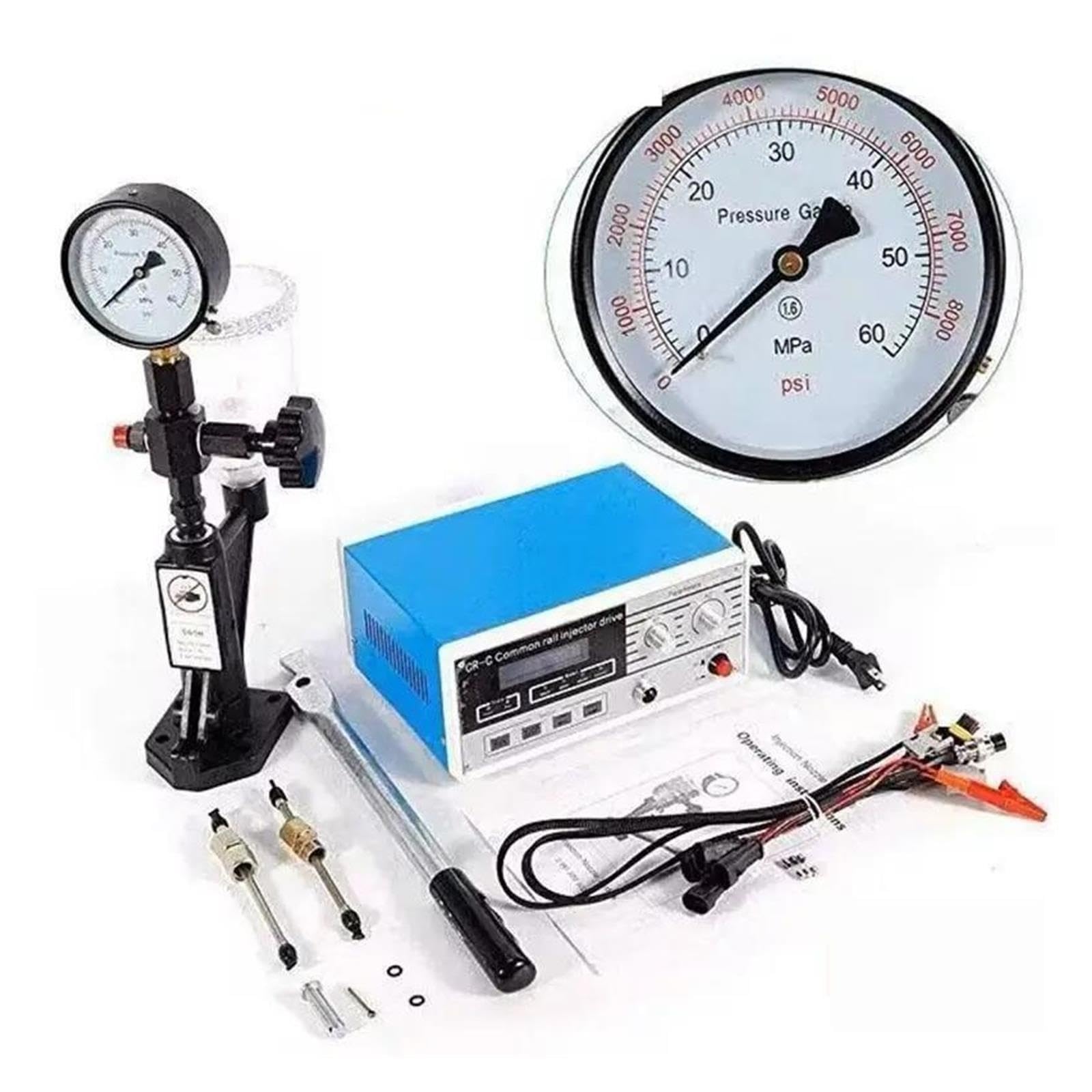 CR-C Tester per iniettori Common Rail diesel multifunzionale + validatore ugelli S60H, set di strumenti per tester per iniettori Common Rail Per principianti fai da te