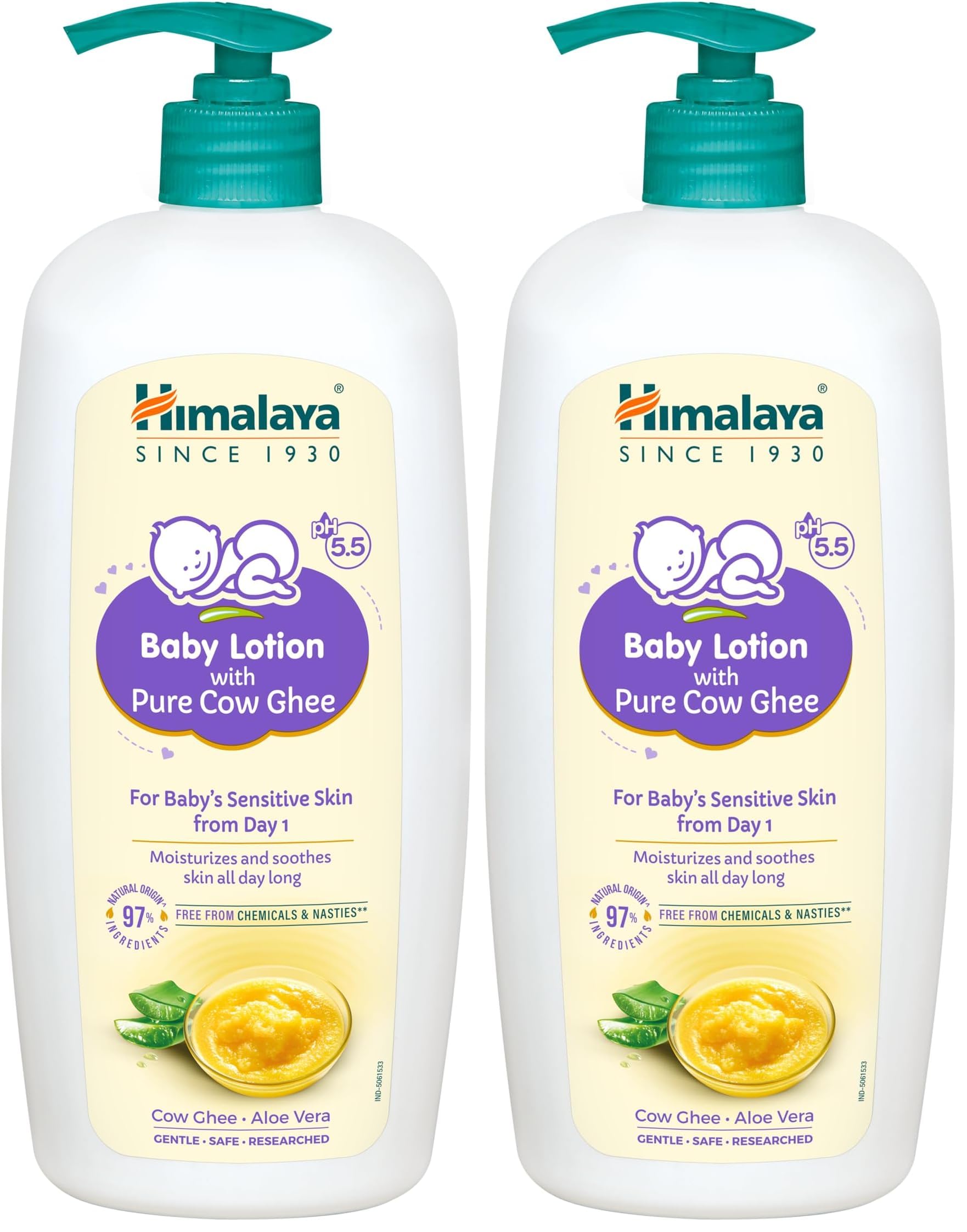 Himalaya Baby Lotion With Pure Cow Ghee 700Ml|Ph5.5|Pure Ghee|Aloe Vera|Safe For Newborns|For Baby's Sensitive Skin|No Parabens|No Phthalates|No Mineral Oil|No Synthetic Color|Dermatologically Tested-image-37