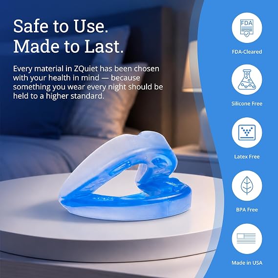 ZQuiet Anti-Snoring Mouthpiece 2-Size Starter Pack, Blue