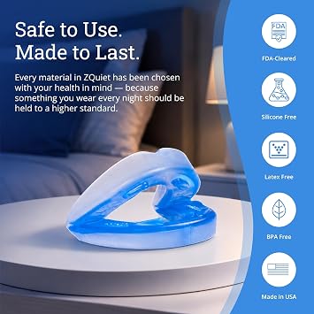 ZQuiet Anti-Snoring Mouthpiece 2-Size Starter Pack, Blue