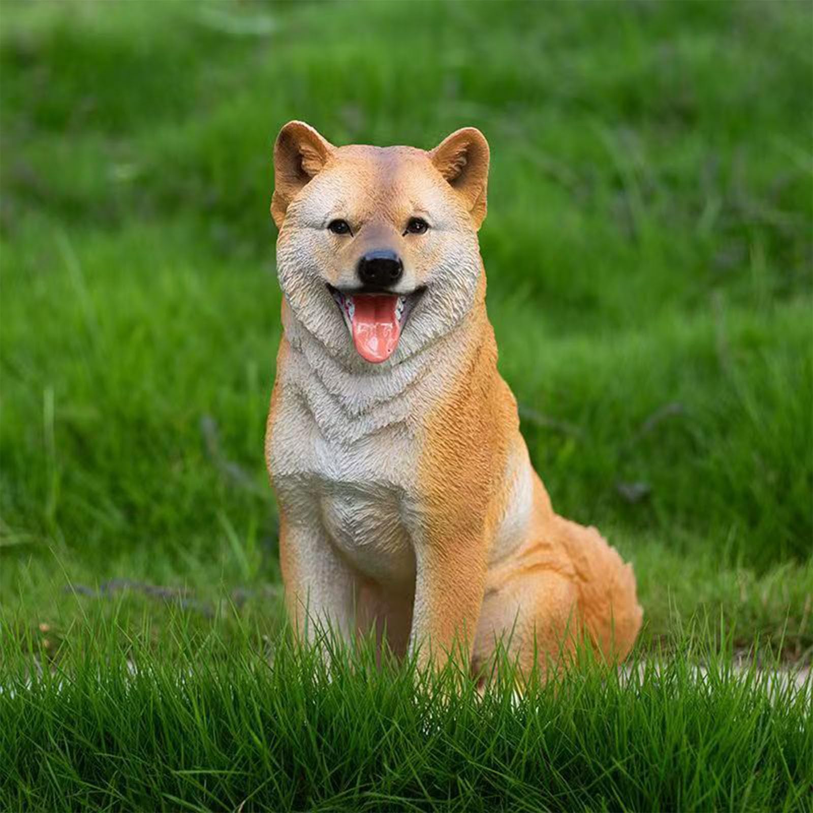 Vaianna Estatua de perro,Estatuas de animales al aire libre,Estatuas para decoración del hogar,Estatuas de perro para jardín,Estatua de perro al aire libre pintada a mano,Decoración del hogar (Shiba