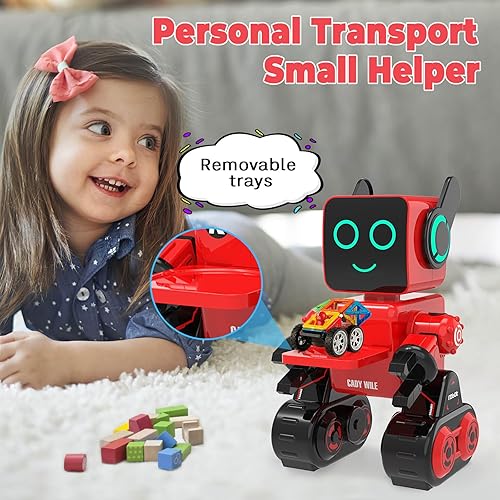 Miniatura 6 de okk Juguetes robot para niños, robot programable de control remoto, juguetes interactivos con banco de monedas, robot educativo inteligente con LED