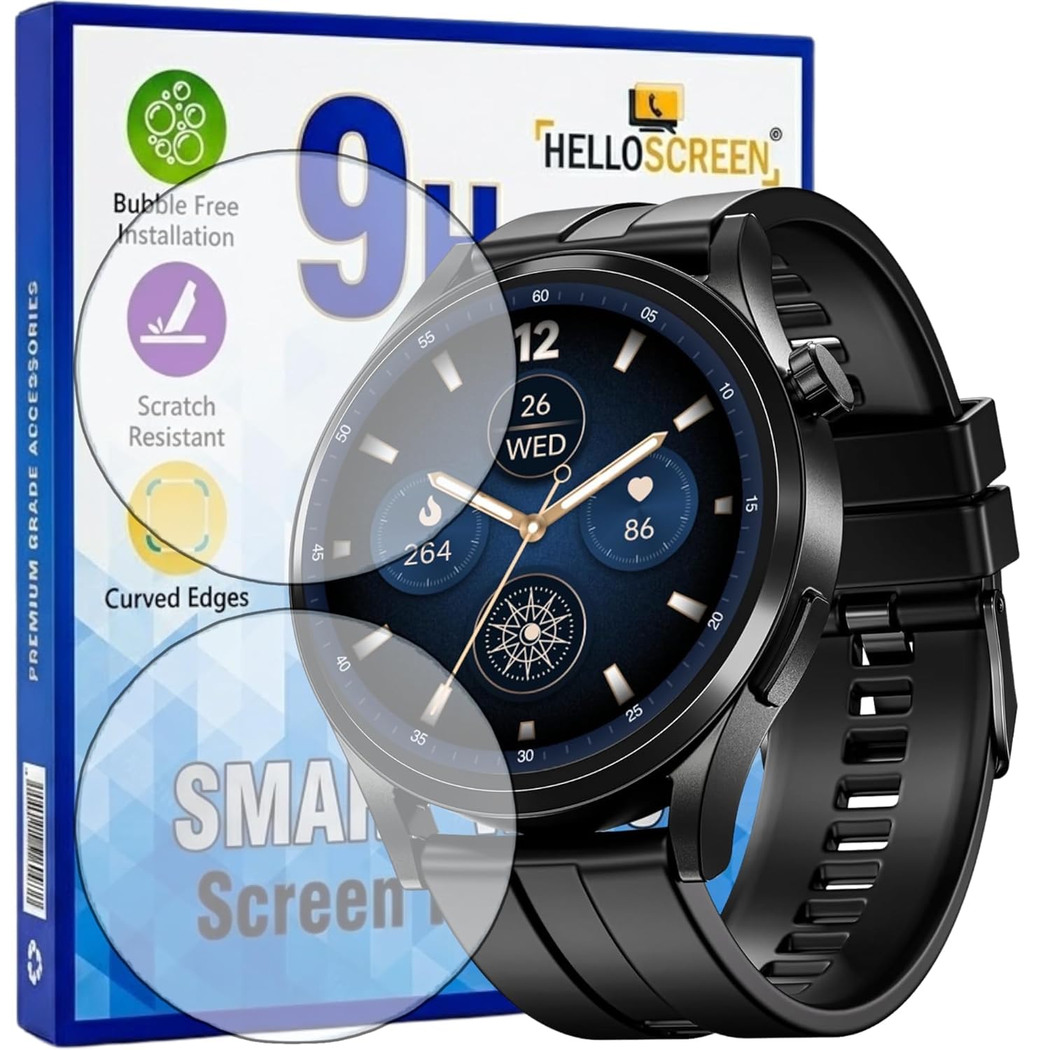 Casio F-91W Screen Protector - 2 Pack, Scratch Resistant -23 Casio F-91W Screen Protector - 2 Pack, Scratch Resistant -23