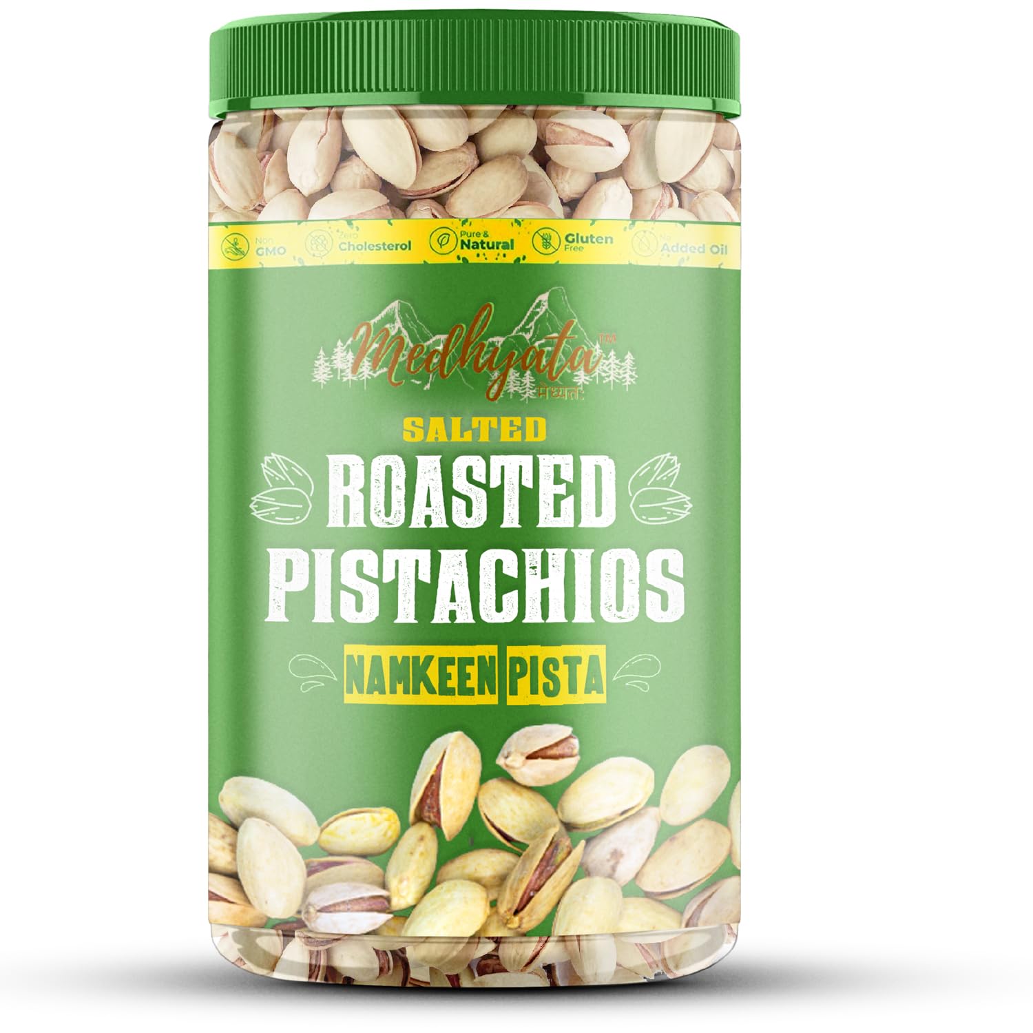 Medhyata Premium Roasted Salted Pistachios | 500g | Healthy Dry Fruit Snack Namkeen Pista (B0D4MD19J5) Amazon Price History, Amazon Price Tracker
