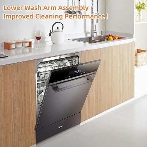 Miniatura 7 de Showingo Brazo de lavado inferior 5304506660 compatible con lavavajillas Frigidaire Conjunto de brazo rociador con filtro de drenaje trampa de