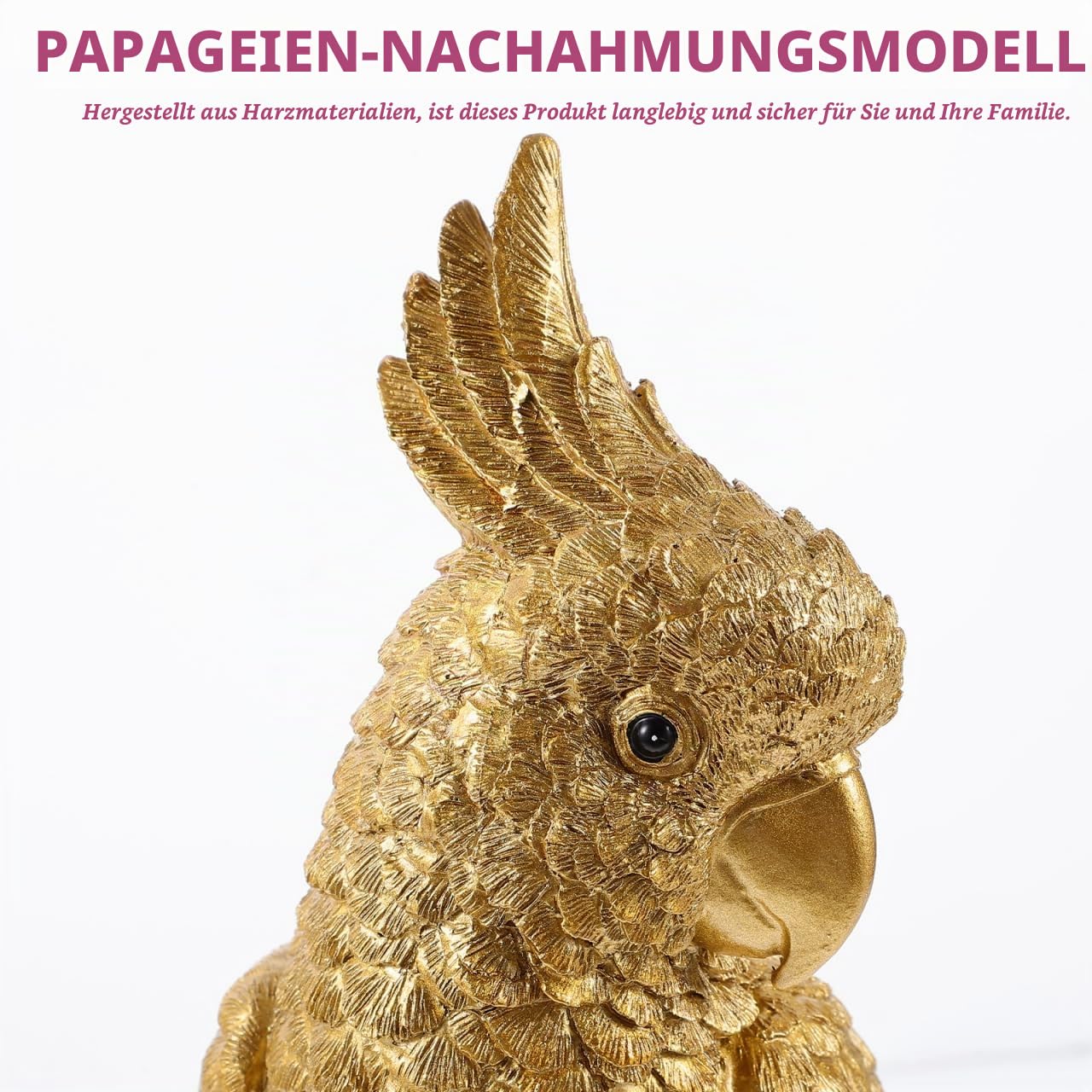 Amosfun Papagei Deko Figur Aus Kunstharz 25X25X25Cm Kreative Wohnzimmer Und Weinschrank Dekoration Parrot Ornament Für Tisch Und Tv Schrank