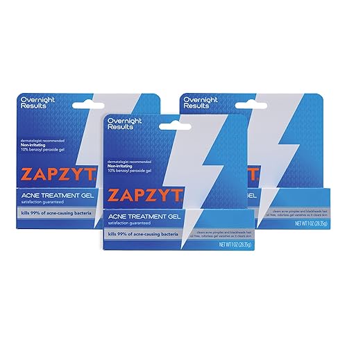 Zapzyt Maximum Strength - Gel de tratamiento para el acné con peróxido de benzoilo al 10 % 1 onza (paquete de 3) disponible en Yaxa Colombia