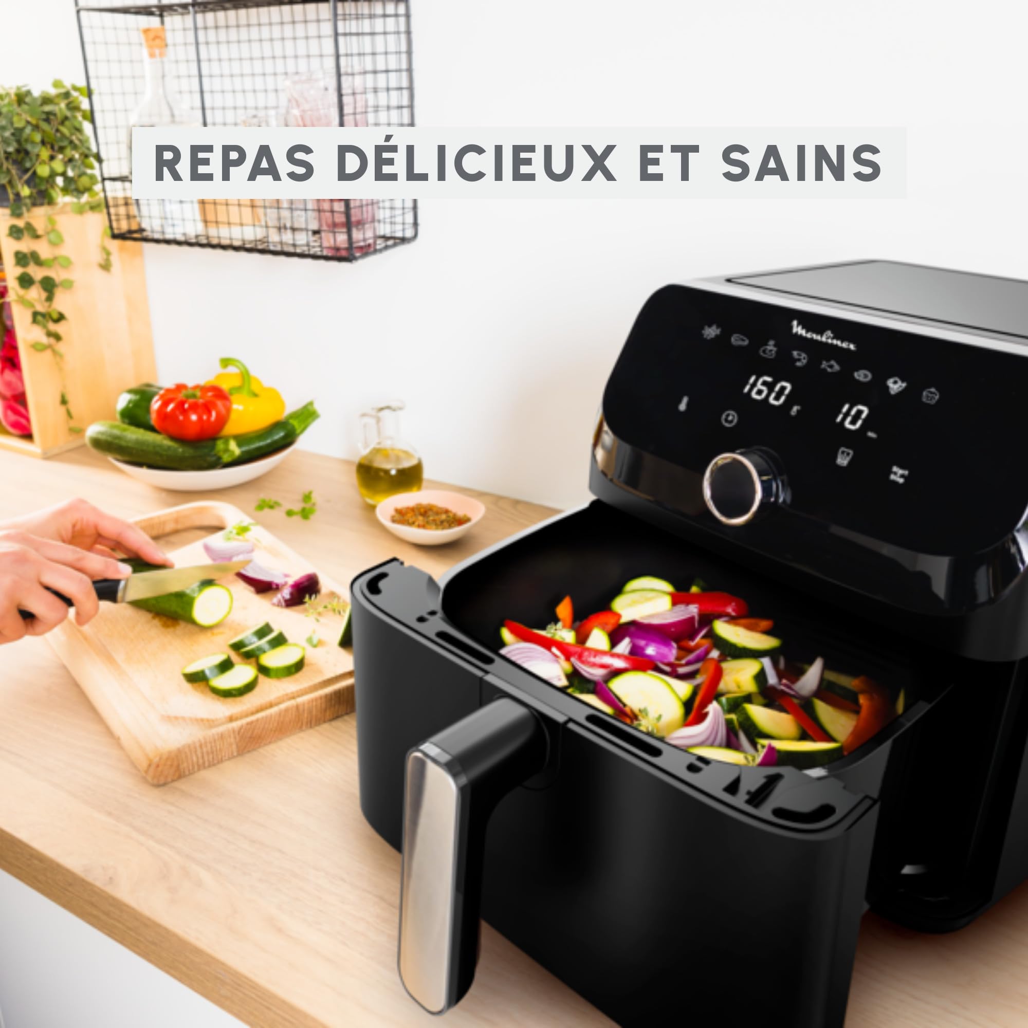 Image secondaire de Moulinex Easy Fry Mega - Friteuse à air compacte 7,5 L pour 8 personnes