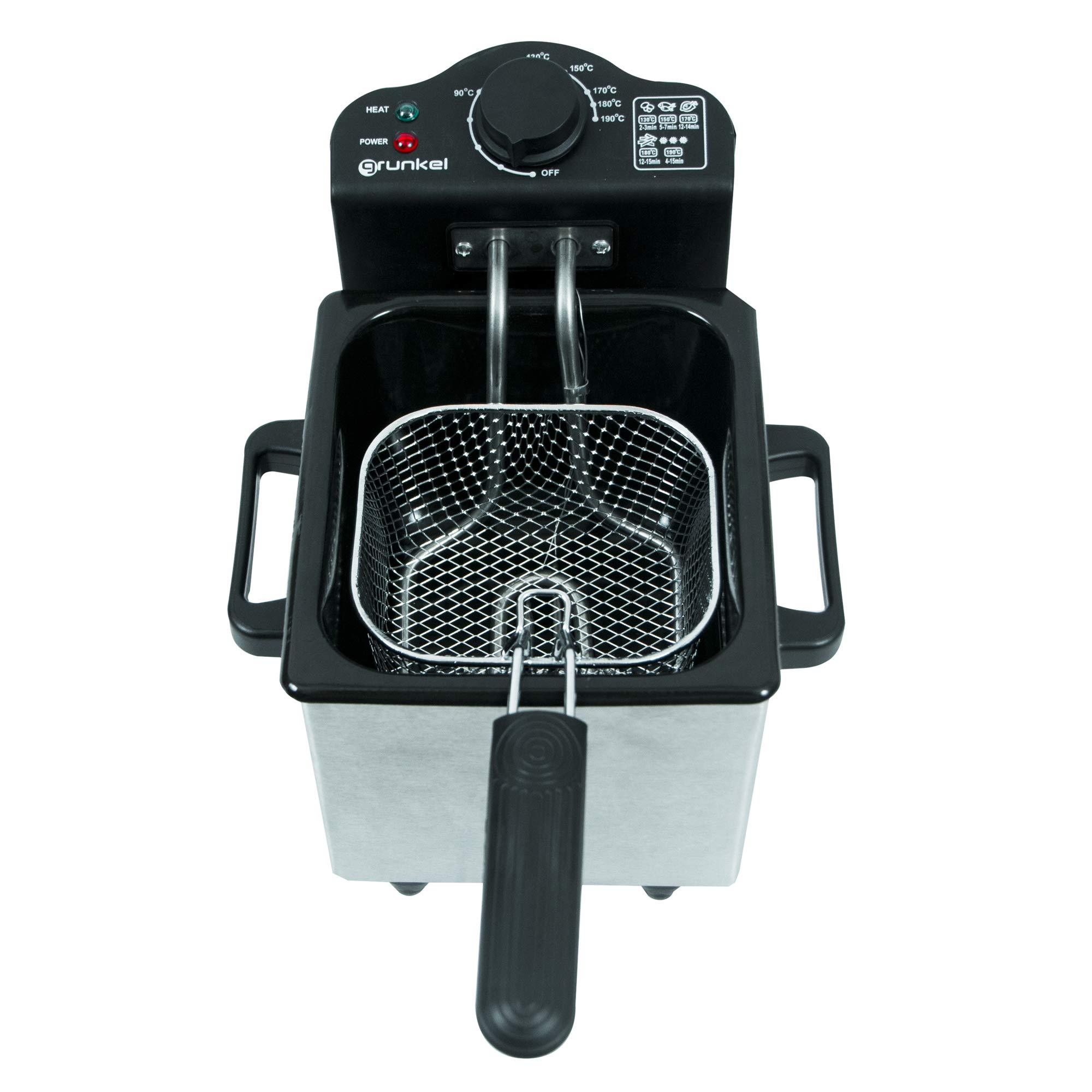 Grunkel FR-15 DMT Friggitrice, 1000 W, 1,5 litri, acciaio inox