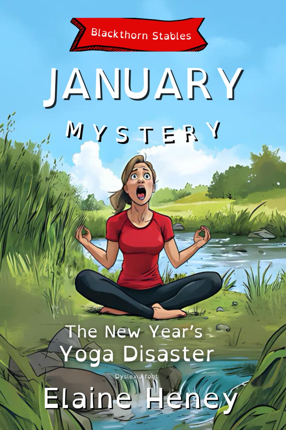 The New Year’s Yoga Disaster | Blackthorn Stables January Mystery - Dyslexia Font: 11 (Blackthorn Stables Dyslexia Reading Books for Kids)