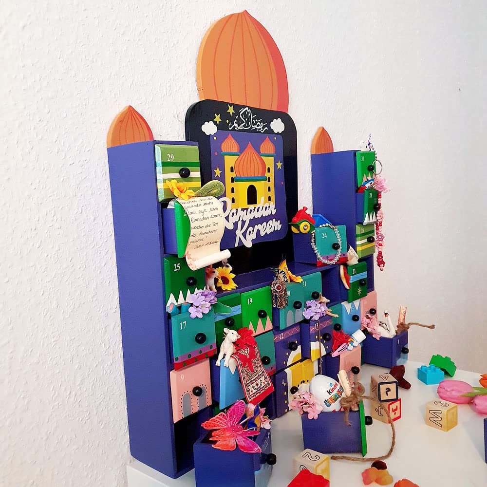 Ramadankalender für Kinder aus Holz - Adventskalender Ramadan, Himatoys, Holzspiel, Holzspielzeug, Riesen-Ramadankalender, Ramazan Takvimi, Eid Mubarak