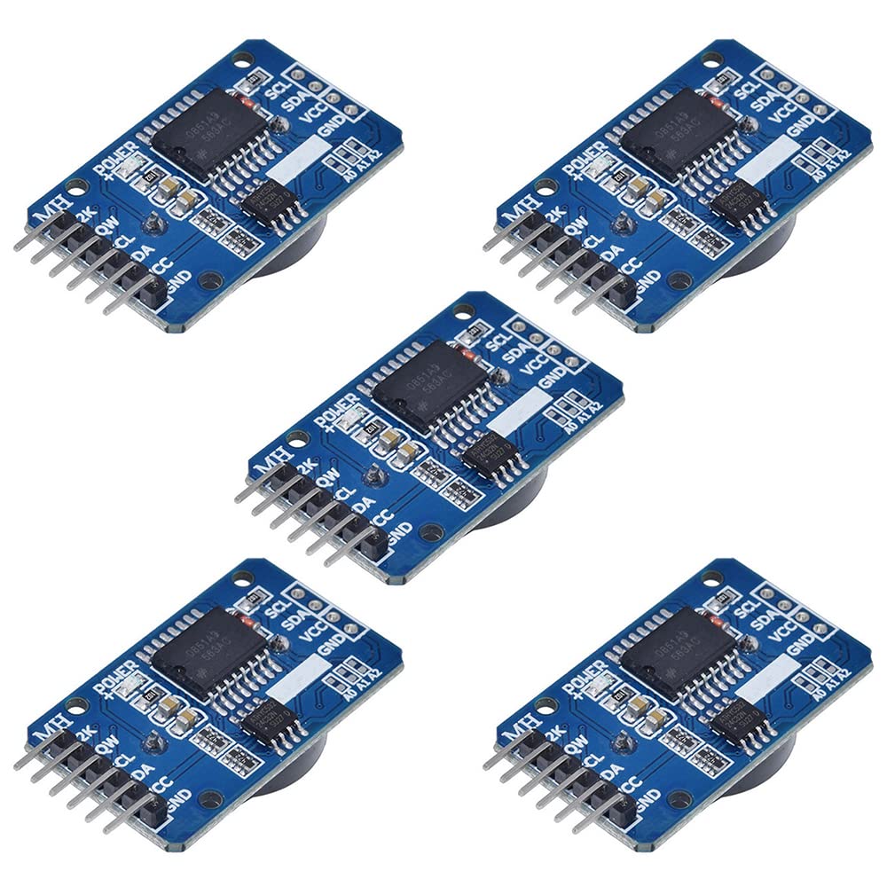 DollaTek 5Pcs AT24C32 I2C Piccolo modulo Orologio di precisione in Tempo Reale per Arduino
