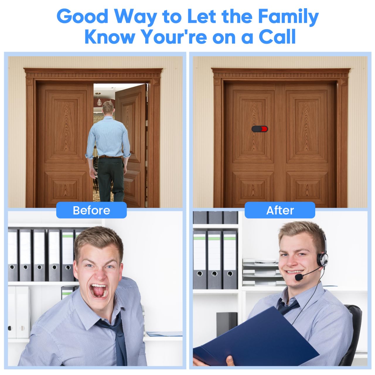 Privacy Door Sign With Slider - Vacant/Occupied Indicator For Offices & Bathrooms