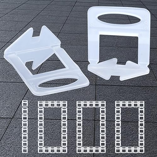Clips de sistema de nivelación de azulejos, espaciadores, clips niveladores de azulejos, espaciadores niveladores de azulejos, 1000 piezas de 18