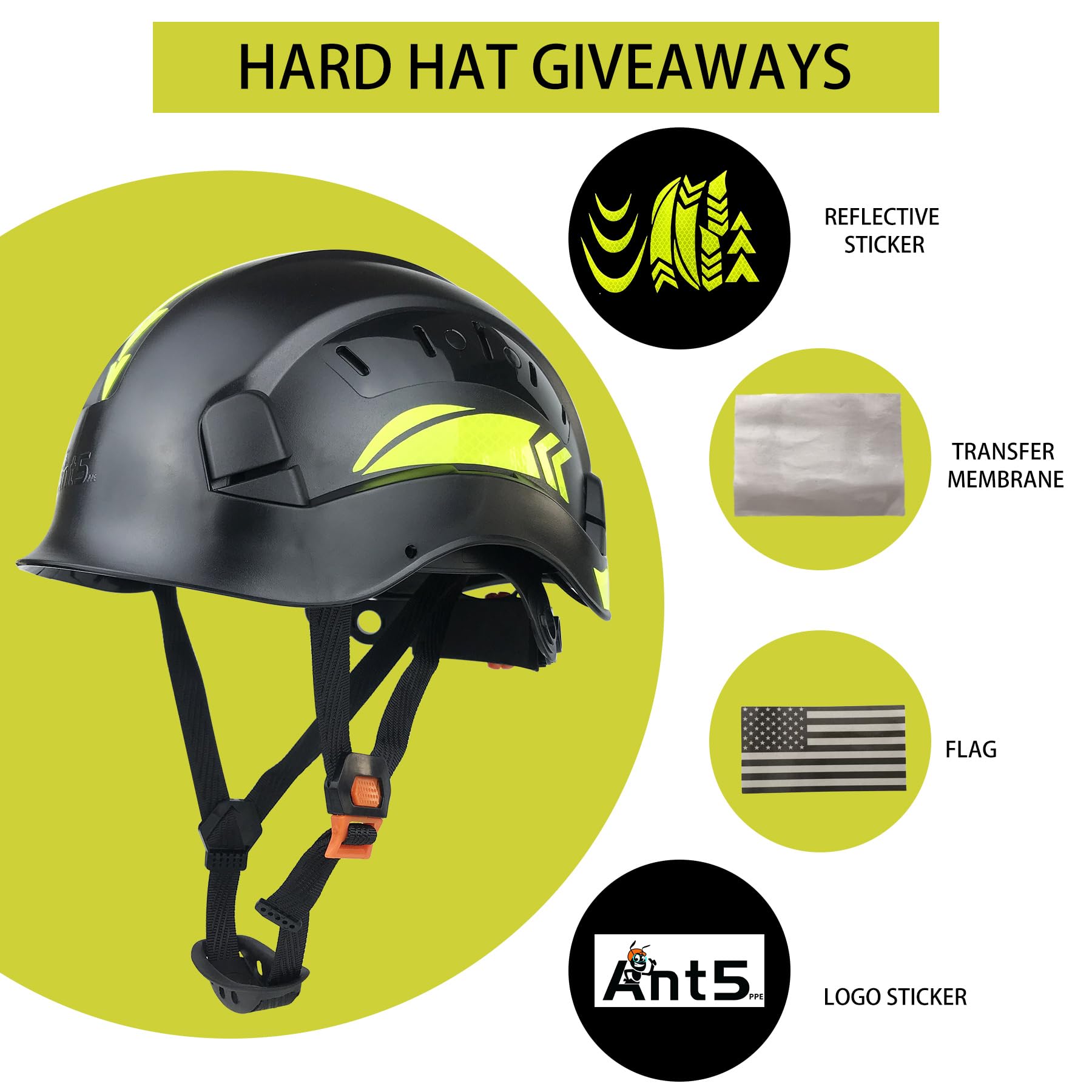 Schutzhelm, Hardhats für Bauarbeiten, verstellbar, ABS, leicht, ANSI Z89.1, CE, EN397