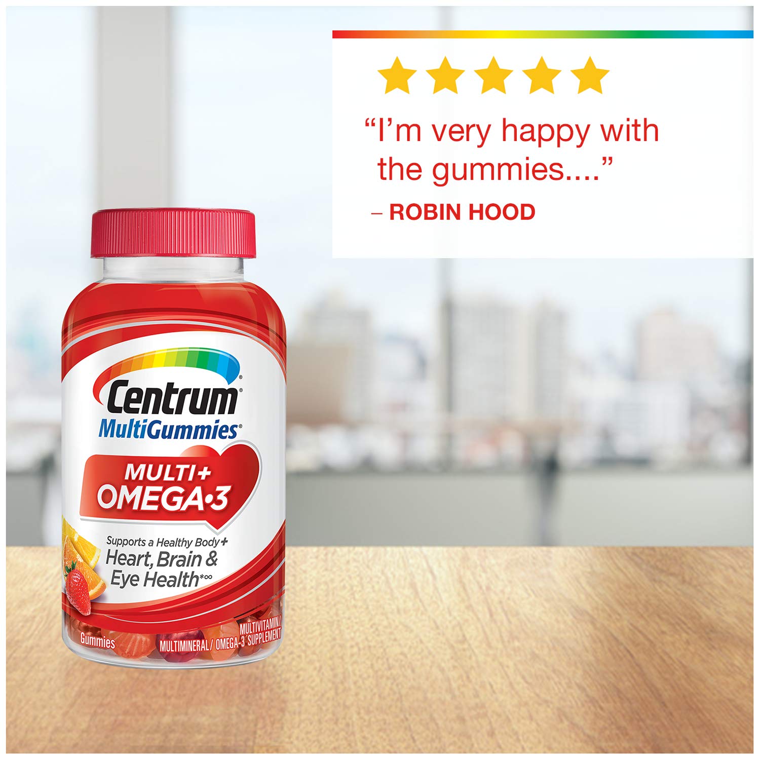 Centrum MultiGummies Omega 3 Gummy Multivitamin for Adults