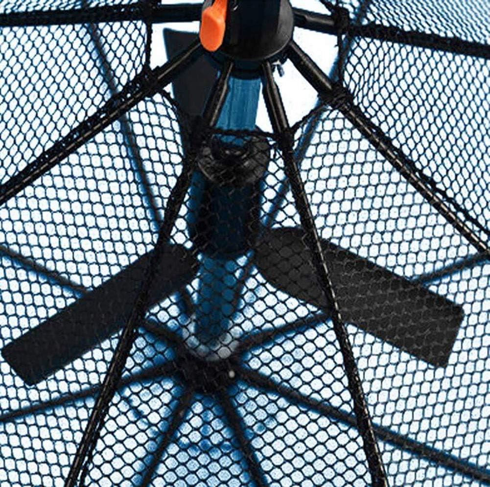 Folding Umbrella Built-in Fan - UV Protection, Windproof Umbrella, Outdoor car rain - Keep You Cool,Blue(Outside)