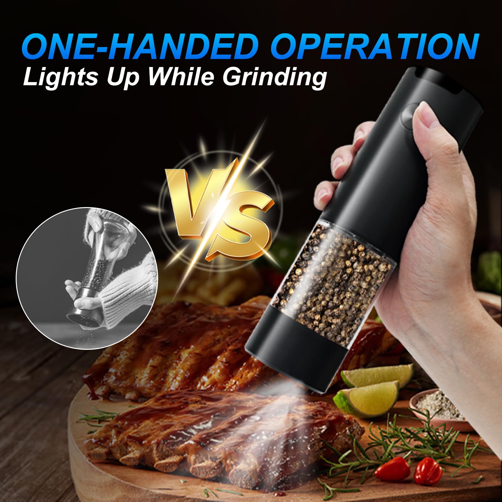 Electric Pepper or Salt Grinder Mill,Automatic Martinique Electric Pepper or Salt Grinder Mill,Automatic Martinique
