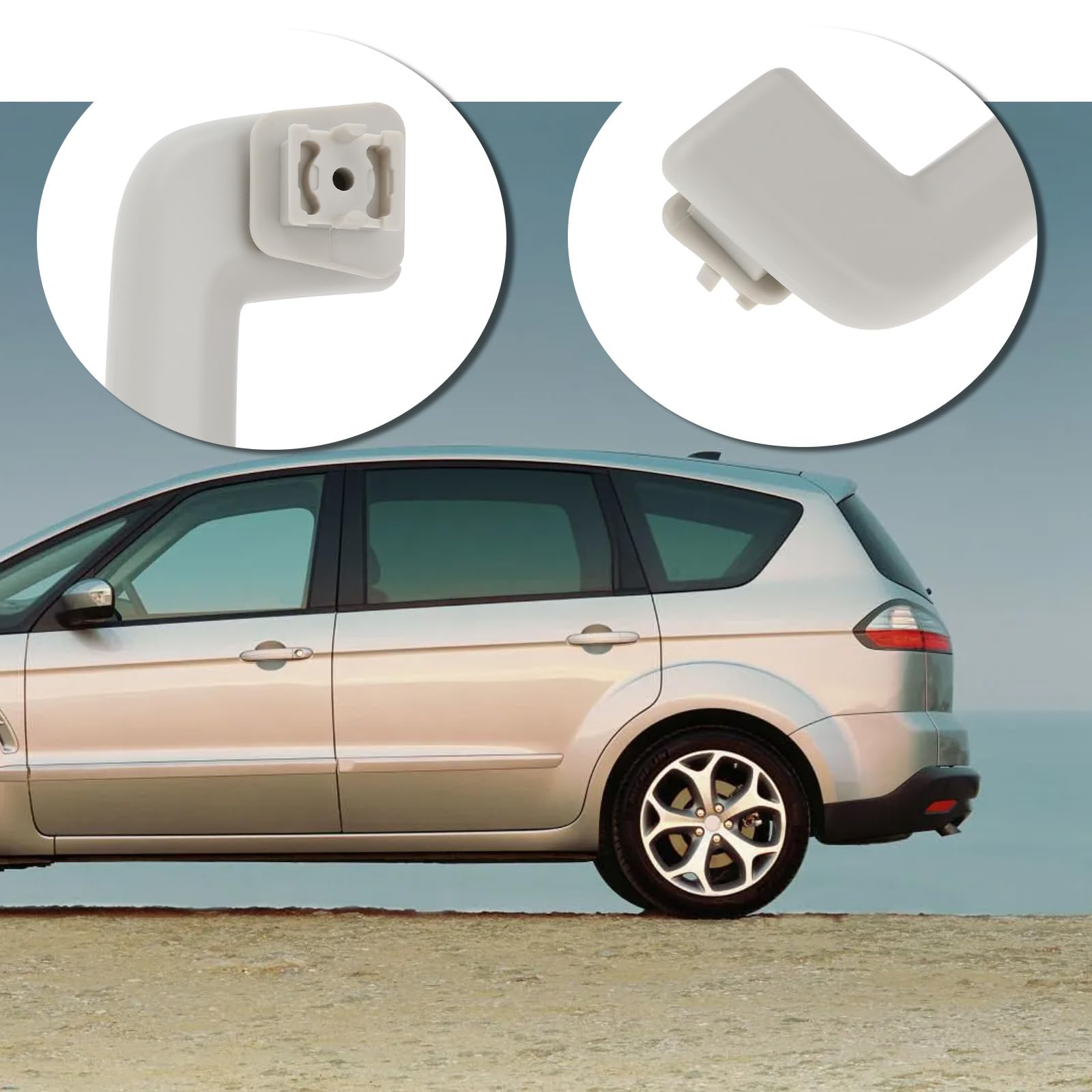 1 Poignée de Toit de Voiture Rails de Sécurité Au Plafond 1580300 AB3Z6131406AA Compatible avec Ford Compatible avec Mondeo Compatible avec S-Max