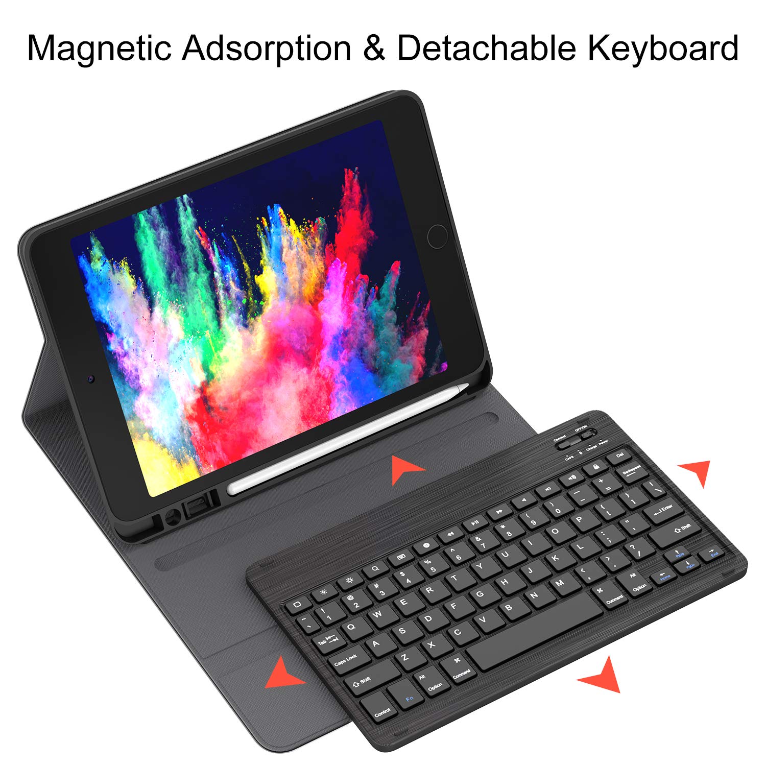 CHESONA Keyboard Case for iPad 9th Generation (2021)/8th Gen/7th Gen 10