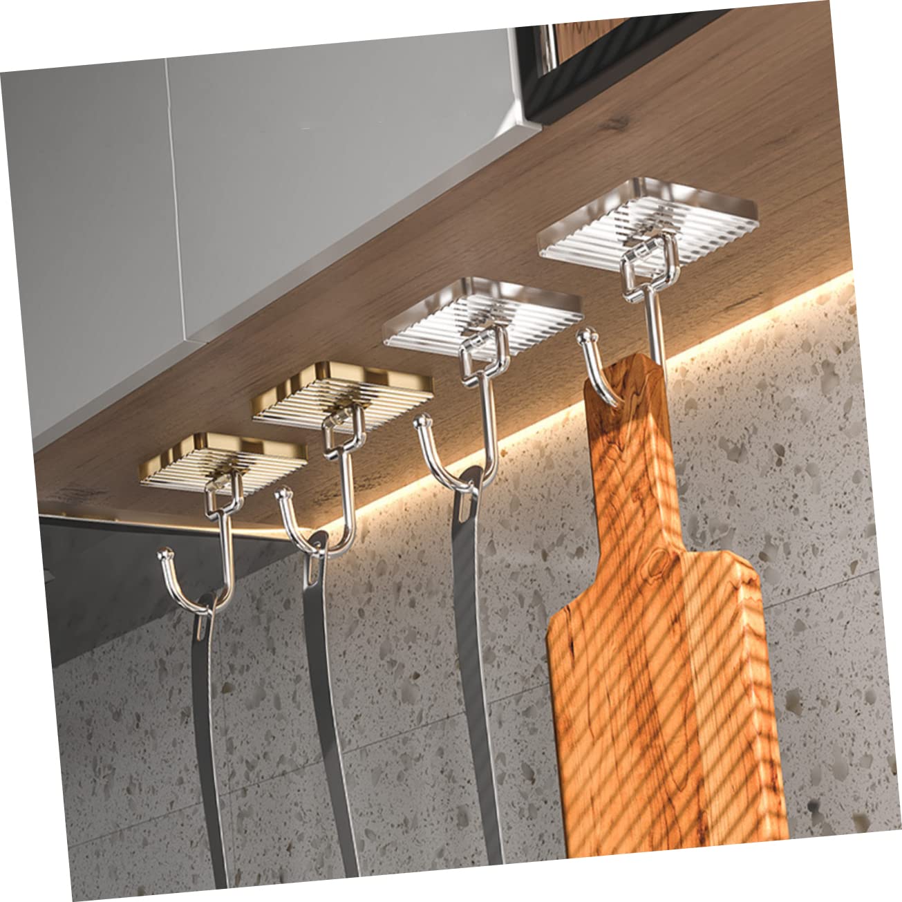 IMIKEYA 16piezas Ganchos De Pared Autoadhesivos De Inoxidable Para Colgar Cocina y Baño Ganchos Resistentes y Versátiles Para Ropa y Accesorios