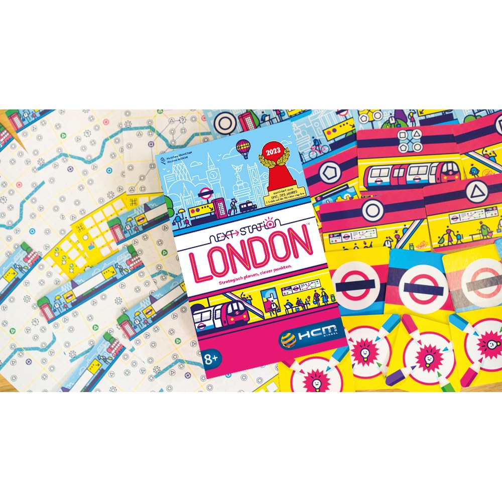 Jeu Next Station London - Jeu Flip & Write Stratégique Sur Le Métro De Londres - Pour 1 à 4 Joueurs, 25 Minutes