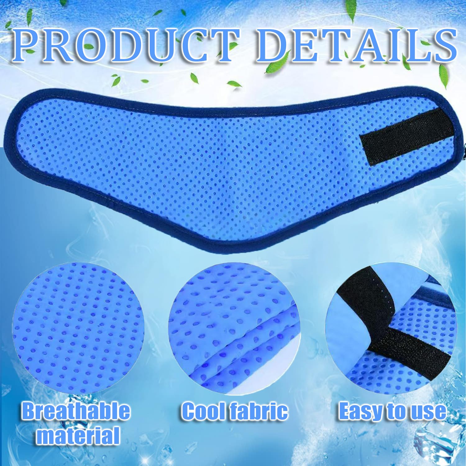 Norhogo 2 Pack Dog Cooling Collar, Breathable Instant Cooling Scarf, Ajustable Summer Pet Neck Collar, Dog Cat Ice Collar - Image 4