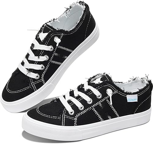 Obtaom Play - Tenis de lona para mujer, color blanco deslavado y estampado de leopardo, sin cordones, a la moda