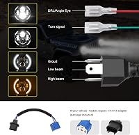 Kairiyard 7 Inch LED Fényszóró 100W 10000LM Angel Eyes 4 Módú Offroad Lámpa Wrangler Hummer 5