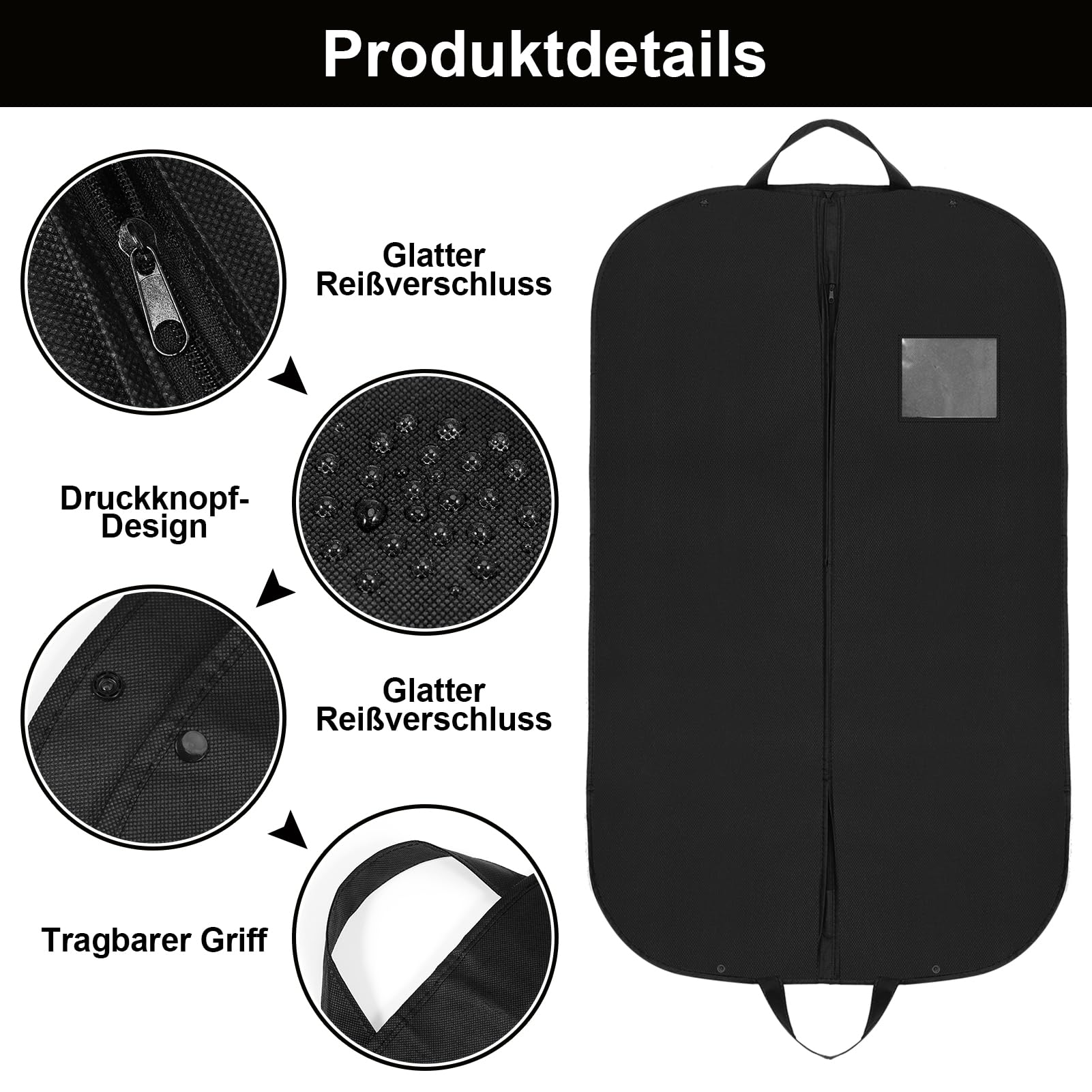 Riwer Kleidersack 2er Set Mit Schuhtasche - Mottensicher & Wasserabweisend Für Reisen (120x60cm)