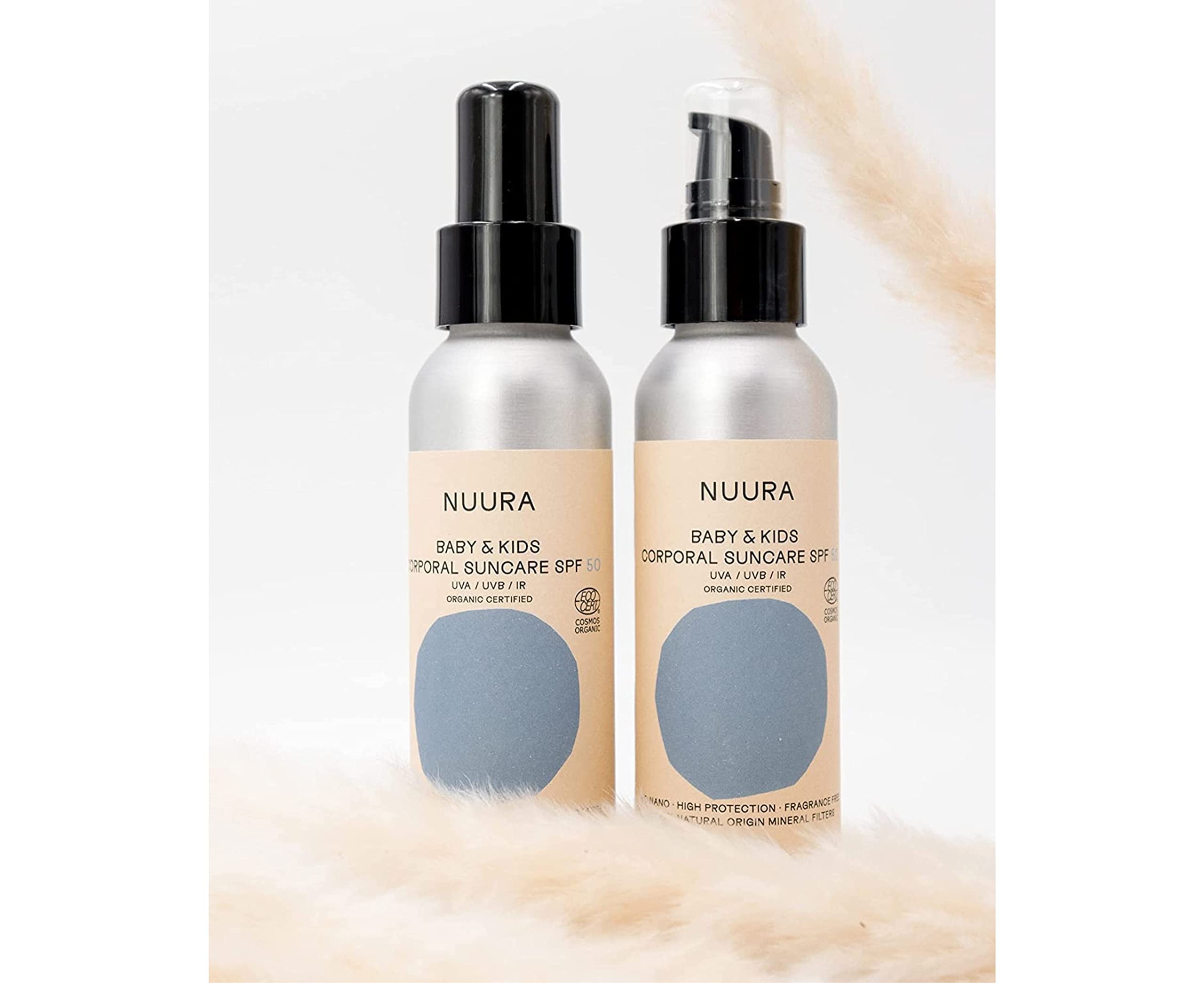 NUURA Mineralny Filtr Przeciwsłoneczny dla Dzieci SPF 50 - Krem Przeciwsłoneczny dla Dzieci i Niemowląt - Formuła Płynna i Biodegradowalna