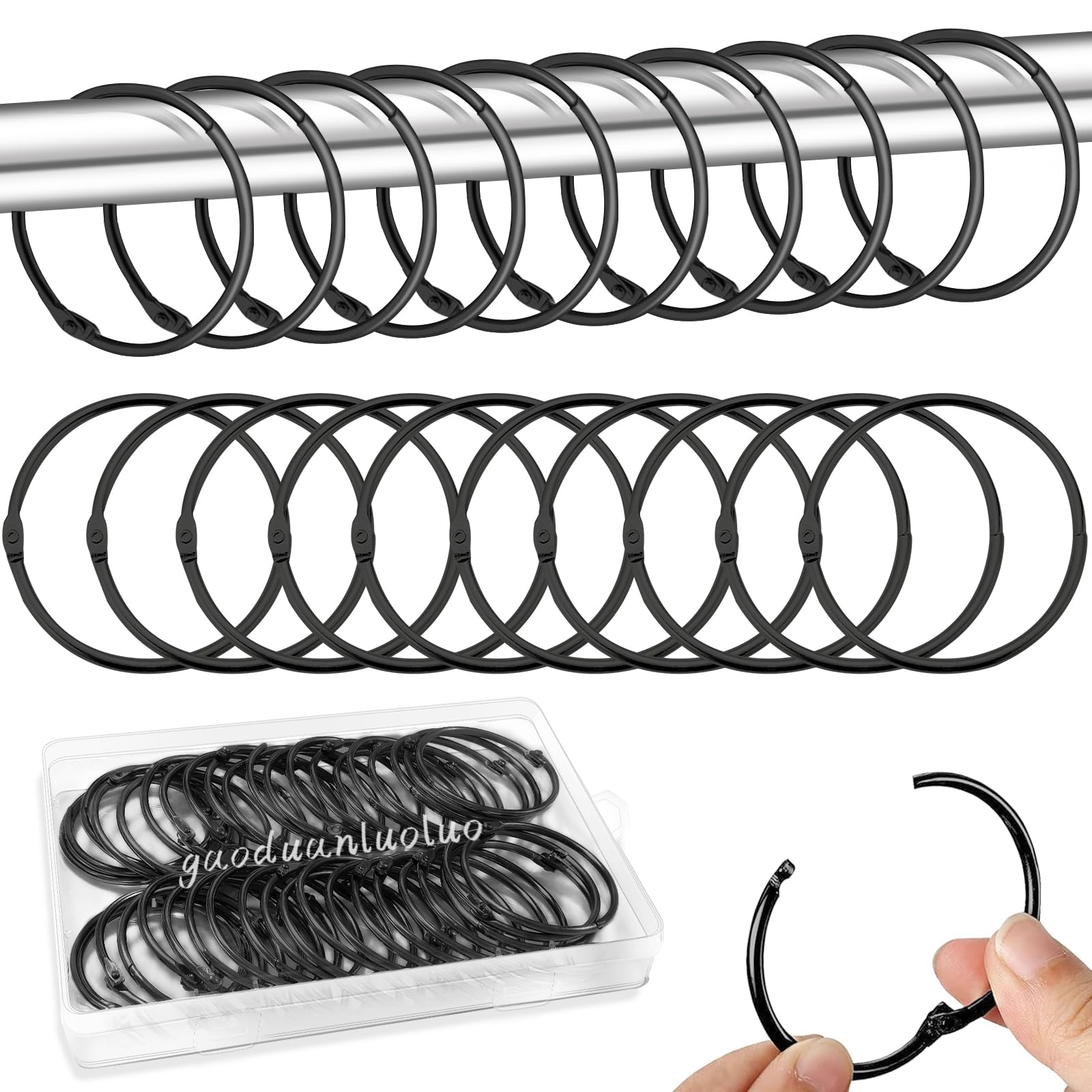 40 Pieces Curtain Rings Metal