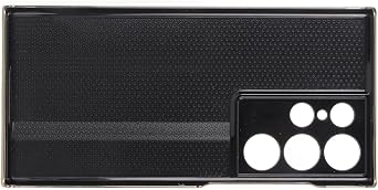 Plating Frame Leather Case for S23 Ultra with Check Design - Soft Smart Phone Case for Work and Everyday Use