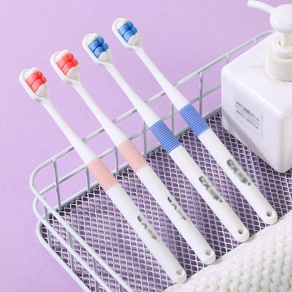 ZUMAHA Brosse à Dents au Design Ergonomique, Brosses à Dents Ultra Douces avec 10000 Poils pour Adulte/Grossesse/Junior, Lot de 8 Brosses à Dents Manuelles