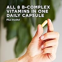 Vista 3 de Solgar B-Complex Cápsulas de 100 Vegetable Promueve el metabolismo Energía, E1150, 1, 1