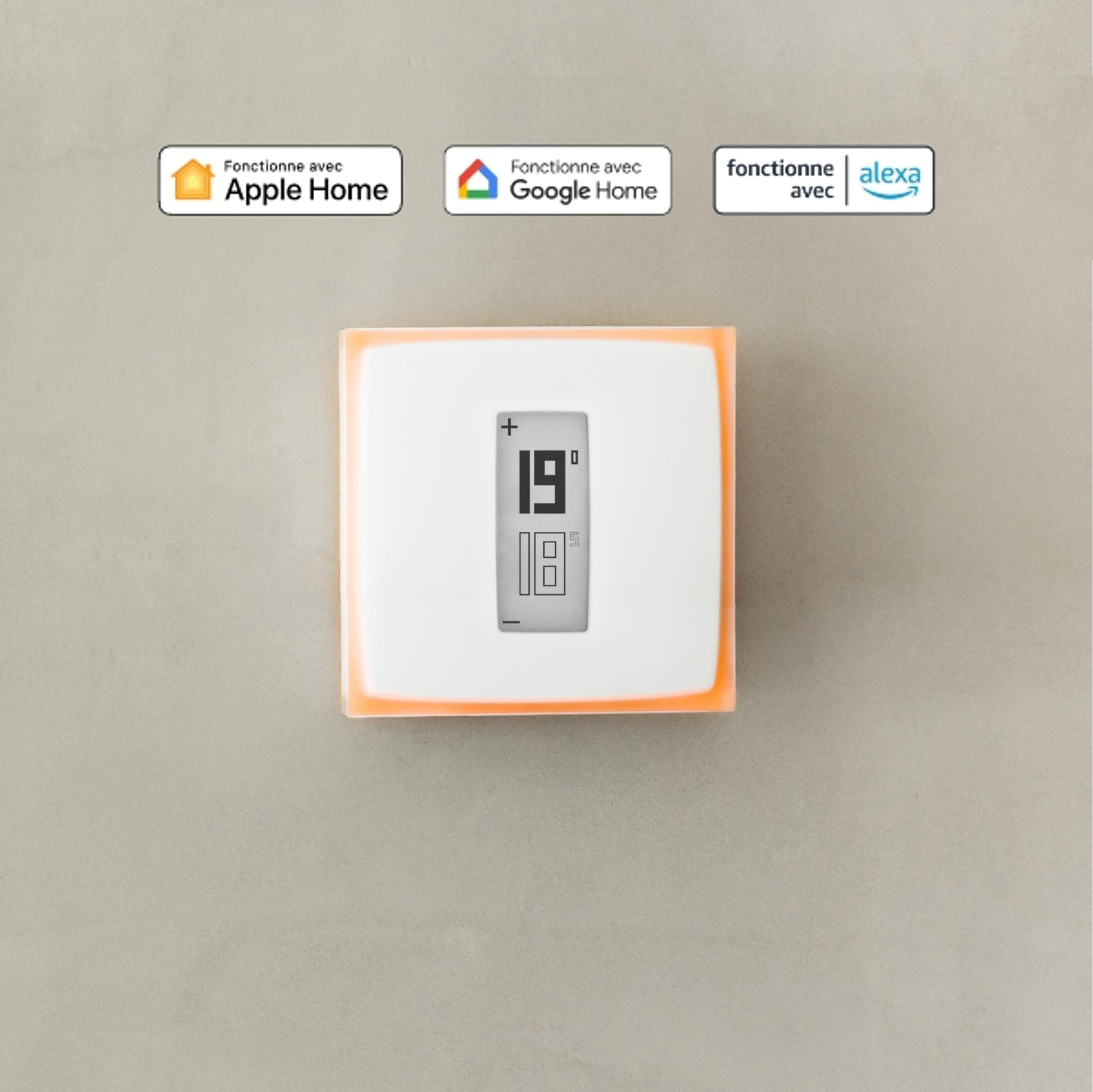 Netatmo Termostato Wifi Intelligente - Controlla il Riscaldamento da Remoto tramite App - Per caldaia individuale, NTH01-AMZ