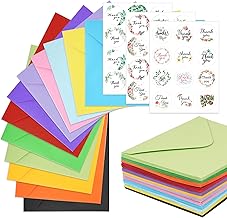 Briefumschläge Bunt - Aufklebern für Geburtstage, Hochzeiten, Weihnachten (C6 16.2 * 11.4CM)