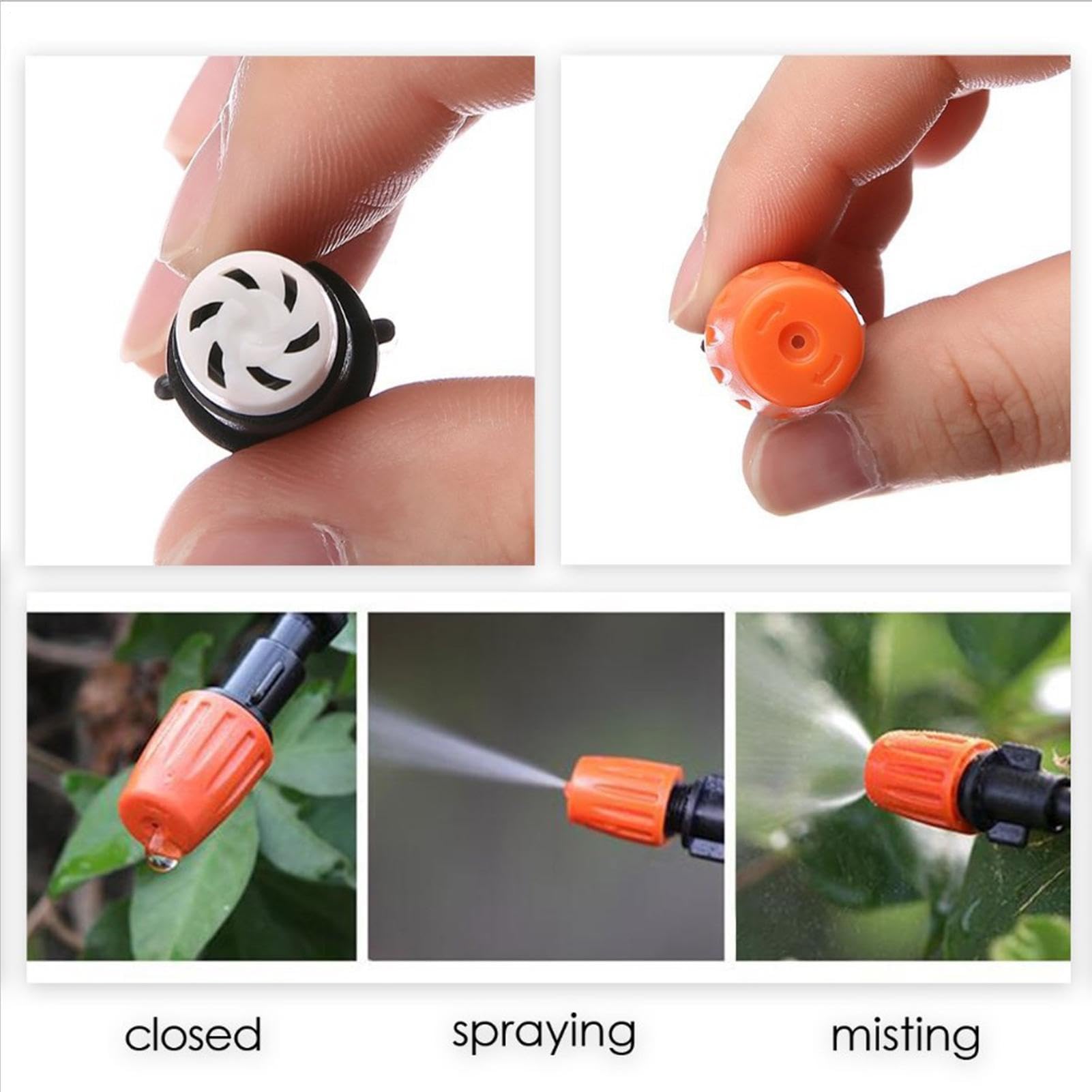 Kits Riego Por Automático 50 Metros De Tubo De Distribución | de Riego con Conexión Rápida para Jardín Para Patio, Invernadero, Exterior, Interior, Cama Elevada, Plantas, Flores Y