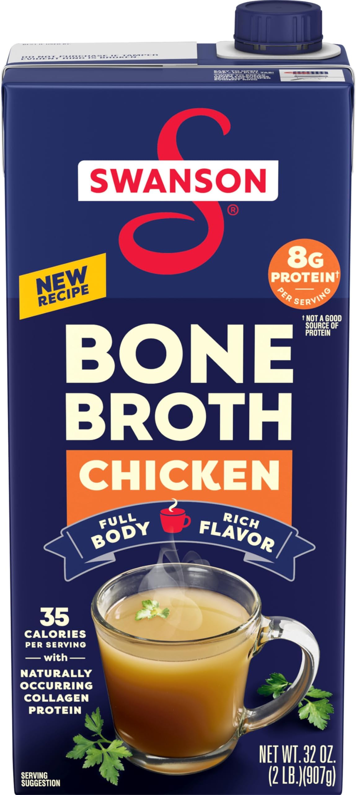 Chicken Bone Broth, 32 oz Carton