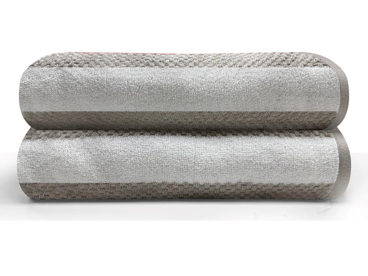 GC GAVENO CAVAILIA Stripe Bath Sheets 2Pk | (90x140 Cm) Extra Large Bath Sheets Set of 2 | Fast Drying & Water Absorbent Bath Sheet | Hotel Quality Cotton Towels Sets For Bathroom, Natural