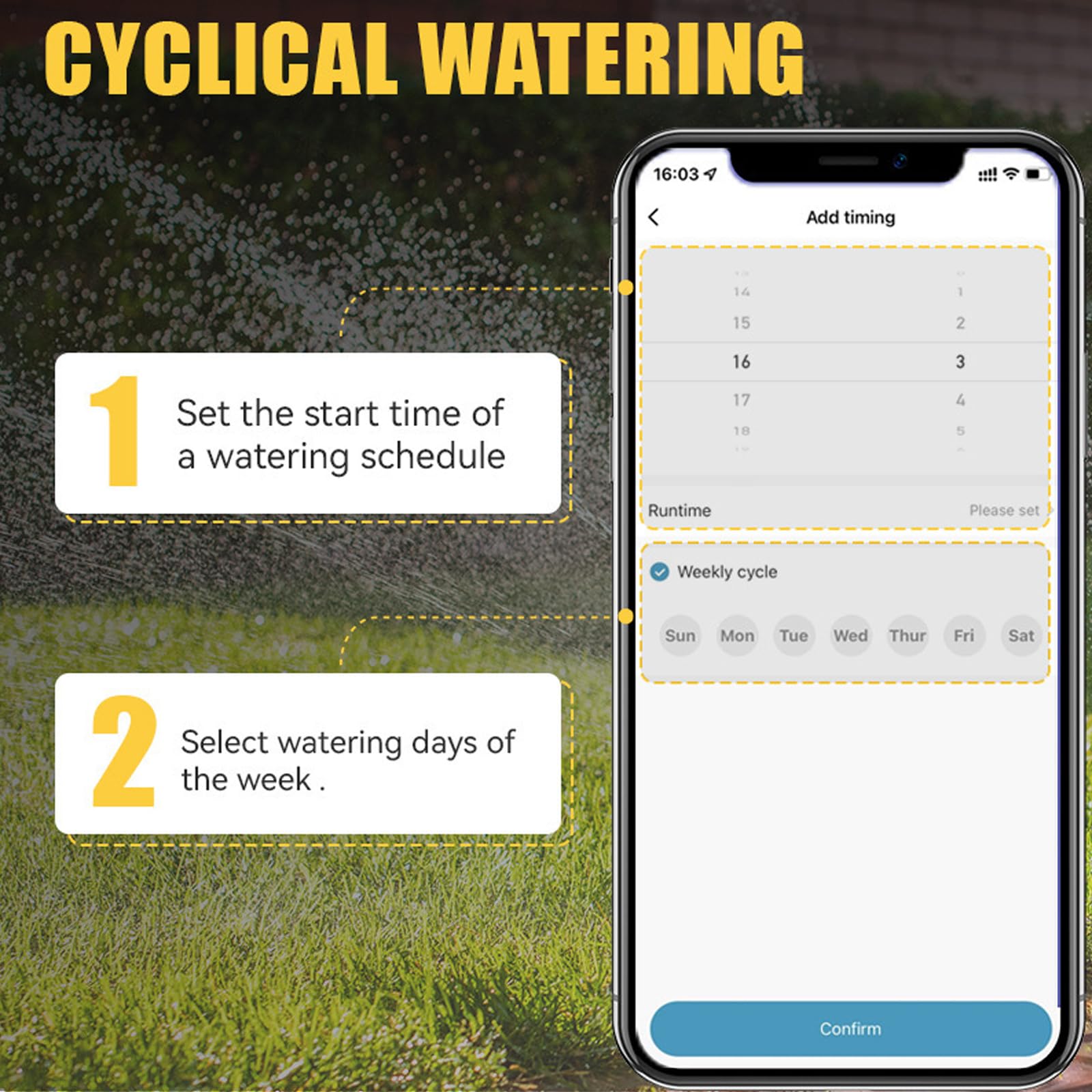 Centralina di irrigazione a 8 canali, centralina Intelligente con irrigazione Normale e Timer Cyde, Supporta 8 valvole e 1 valvola Principale, per irrigazione di Prati, Piscine e Giardini