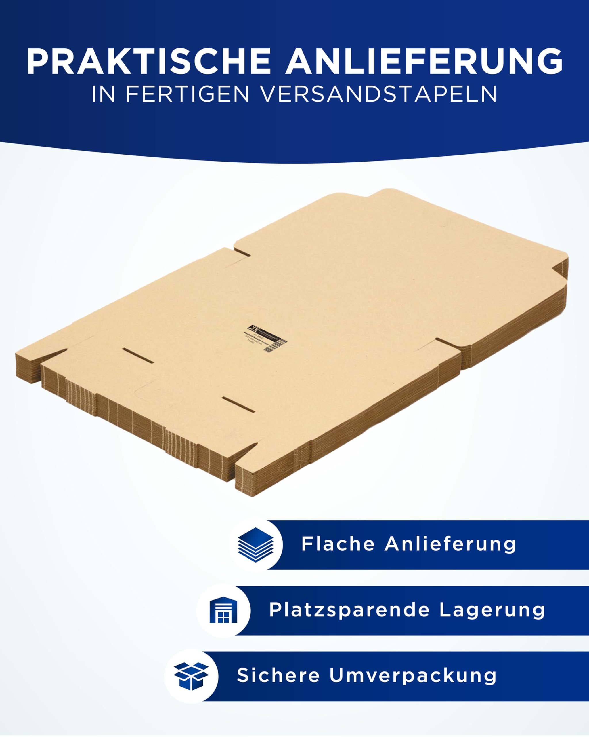 KK Verpackungen Maxibriefkartons 350 x 250 x 50 mm Braun DIN A4+ B4 (Innenmaß 350 x 250 x 50 mm) | 300 Stück, Versandkartons Faltschachteln Maxibrief Post-Kartons für Warensendungen Büchersendungen
