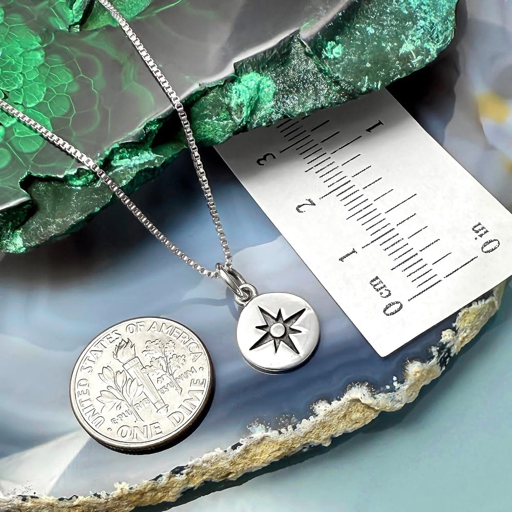 Tiny Sterling Silver North Star Compass Necklace for Women, Best Friend Gift Necklace, No Matter Where We Go, Graduation Gift for Friends, Graduation 2026 Gift - Image 4